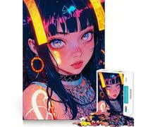 Puzzle da 1000 pezzi con ragazza anime, ideale per adolescenti, per esercitare la mente, perfetto per il gioco di gruppo, con taglio di precisione e ideale come regalo per le festività 38x52cm