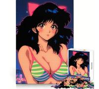 Puzzle da 1000 pezzi con ragazza anime in bikini, ideale per adolescenti, che evoca ricordi, dona un senso di relax e tranquillità, con bordi precisi Sorpresa di compleanno (38x52cm)