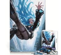 Puzzle da 1000 pezzi con ragazza anime in caduta libera ideale per adolescenti per esercitarsi con la logica per un divertimento tranquillo con bordi puliti e perfetto come regalo festivo (50x75cm)