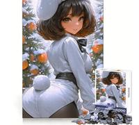 Puzzle da 1000 pezzi con ragazza anime in costume da coniglietta per adolescenti, ideale per il benessere mentale, il relax e il tempo libero Bordi affilati Regalo perfetto (38x26cm)