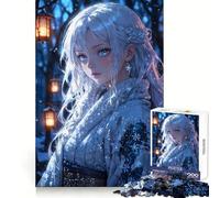 Puzzle da 1000 pezzi con ragazza anime in inverno per adolescenti, ideale per la concentrazione, un momento di relax e relax, perfetto come regalo di Natale (38x52cm)