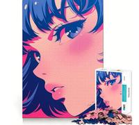 Puzzle da 1000 pezzi con ragazza anime in primo piano,ideale per adulti,un divertente gioco mentale con tecnologia di taglio laser avanzata e una sfida stimolante per ingannare il tempo (38x26cm)