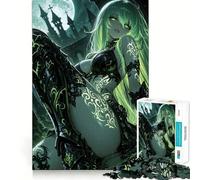 Puzzle da 1000 pezzi con ragazza anime in un'ambientazione dark fantasy Gioco di concentrazione,precisione nel taglio,hobby affascinante per i momenti di svago (50x75cm)