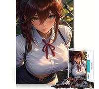 Puzzle da 1000 pezzi con ragazza anime in uniforme scolastica,gioco interattivo Think Boost,incastro perfetto,nessun pezzo si stacca,sfida cerebrale per la casa (38x26cm)