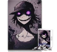 Puzzle da 1000 pezzi con ragazza anime inquietante, gioco divertente per lo sviluppo cognitivo, regalo speciale per una celebrazione premurosa, dimensioni 50x75cm