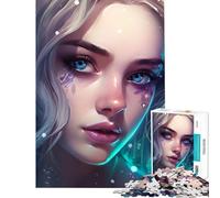 Puzzle da 1000 pezzi con ragazza anime mistica gioco divertente e coinvolgente per coltivare la pazienza regalo di Babbo Natale segreto educativo (dimensioni 38x52cm)