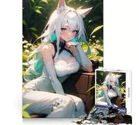 Puzzle da 1000 pezzi con ragazza anime nella natura, ideale per adolescenti, per un allenamento mentale rilassante, un hobby perfetto come regalo di Natale (50x75cm)