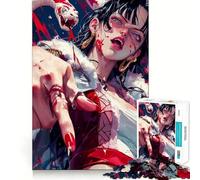 Puzzle da 1000 pezzi con ragazza anime serpente per adulti, stimola la memoria, ideale per il gioco di gruppo e l'assemblaggio, perfetto per Natale (38x26cm)