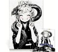 Puzzle da 1000 pezzi con ragazza anime sorridente e serpente, per adulti, gioco di logica, per interni, taglio di precisione, regalo prezioso 38x52cm