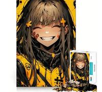 Puzzle da 1000 pezzi con ragazza anime sorridente per adolescenti, ideale per migliorare la memoria e il tempo libero Pezzo unico con motivo natalizio 50x75cm