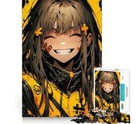 Puzzle da 1000 pezzi con ragazza anime sorridente per adulti, gioco stimolante e divertente, taglio preciso, regalo speciale 38x26cm