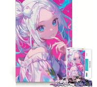 Puzzle da 1000 pezzi con ragazza anime Waifu,divertente per allenare la mente,con incastri precisi e senza spazi vuoti,un'attività per rafforzare il legame con le persone care (38x26cm)