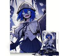 Puzzle da 1000 pezzi con ragazza cavaliere dai capelli blu, esercizio per la mente, hobby rilassante, taglio di precisione, regalo per le vacanze (38x52cm)