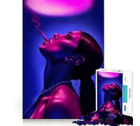 Puzzle da 1000 pezzi con ragazza che fuma una sigaretta, ideale per adolescenti Gioco di logica semplice e rilassante, con taglio perfetto, perfetto come regalo di compleanno 38x26cm
