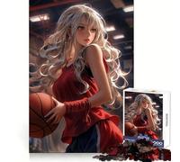 Puzzle da 1000 pezzi con ragazza che gioca a basket, ideale per adolescenti, stimola la capacità di pensare, favorisce la calma e aiuta a distrarsi Taglio liscio Ottimo regalo (38x52cm)