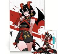 Puzzle da 1000 pezzi con ragazza demone anime con corna e ali,gioco di memoria,taglio di alta precisione,sfida interattiva per la mente per la casa (50x75cm)