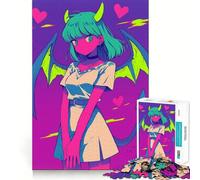 Puzzle da 1000 pezzi con ragazza diavolo anime con ali,ideale per adolescenti,stimolante per la mente Incastri precisi,senza spazi vuoti Attività rilassante di gruppo al chiuso (38x52cm)