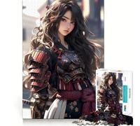 Puzzle da 1000 pezzi con ragazza guerriera samurai per adolescenti, gioco di puzzle che stimola la creatività e il relax, con dettagli nitidi, ideale come regalo per le festività (38x52cm)