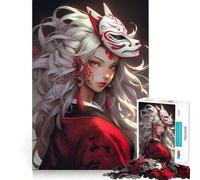 Puzzle da 1000 pezzi con ragazza guerriera samurai per adulti, ideale per migliorare la memoria, calmare la mente, assemblare e creare un'attività creativa (38x26cm)