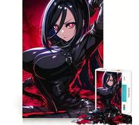 Puzzle da 1000 pezzi con ragazza ninja anime rossa per adolescenti, ideale per migliorare la memoria, per un relax informale e per esporre opere d'arte dai tagli netti (38x26cm)