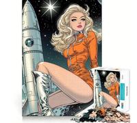 Puzzle da 1000 pezzi con ragazza pin-up spaziale per adulti, un rompicapo rilassante per la mente, un passatempo piacevole (50x75cm)