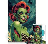 Puzzle da 1000 pezzi con ragazza pin-up zombie per adolescenti,gioco di apprendimento cognitivo,incastro perfetto,compatto,divertente per il tempo di gioco in famiglia (50x75cm)