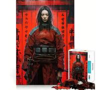 Puzzle da 1000 pezzi con ragazza samurai cyberpunk per adulti, stimola la memoria, regala divertimento e tranquillità, con taglio di alta qualità e un regalo memorabile (38x26cm)