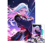 Puzzle da 1000 pezzi con ragazza samurai in stile anime gioco educativo e coinvolgente per coltivare la pazienza l'arte l'analisi e la logica (dimensioni 50x75cm)