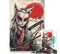 Puzzle da 1000 pezzi con ragazza samurai in stile giapponese, ideale per adolescenti, gioco di logica e abilità, rilassante e divertente, con tagli precisi, regalo perfetto (38x52cm)