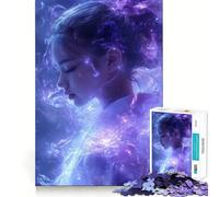 Puzzle da 1000 pezzi con ragazza samurai mistica in stile anime, ideale per adulti e ragazzi, gioco di logica, relax, taglio di precisione, regalo perfetto (50x75cm)