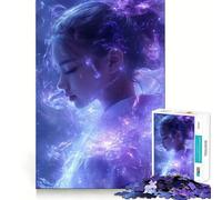 Puzzle da 1000 pezzi con ragazza samurai mistica in stile anime, ideale per adulti Un'attività che stimola la mente e crea un'atmosfera piacevole (38x52cm)