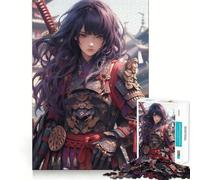 Puzzle da 1000 pezzi con ragazza samurai per adulti, gioco di logica, antistress, ritaglio preciso, oggetto da collezione (38x26cm)