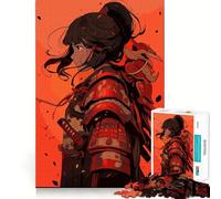 Puzzle da 1000 pezzi con ragazza samurai per adulti, ideale per rafforzare la memoria, divertimento e svago, con bordi di qualità, elegante e perfetto come regalo (38x26cm)