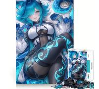 Puzzle da 1000 pezzi con ragazza sexy appassionata di videogiochi, ideale per adolescenti, per giocare in casa, con motivo Babbo Natale e desideri, taglio fine 38x52cm
