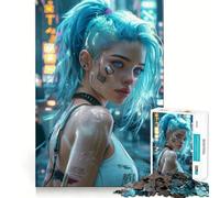 Puzzle da 1000 pezzi con ragazza sexy in stile cyberpunk, ideale per adolescenti Gioco di logica semplice e divertente, perfetto per il compleanno 50x75cm