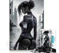 Puzzle da 1000 pezzi con ragazza sexy in stile cyberpunk, ideale per adulti, gioco di abilità mentale, divertente e rilassante, con design da assemblare, 38x52cm