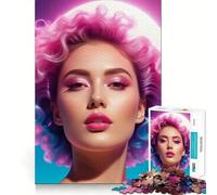 Puzzle da 1000 pezzi con ragazza Vaporwave old school per adulti, gioco di logica, divertente da giocare insieme, bordo premium, regalo elegante (38x26cm)