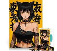 Puzzle da 1000 pezzi con ragazza Waifu Goth Katana Sexy per adolescenti ideale per rafforzare la memoria per una vita tranquilla e serena con bordi di qualità e un regalo perfetto per Babbo Natale