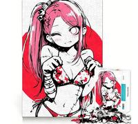Puzzle da 1000 pezzi con ragazza zombie anime sexy per adolescenti, gioco di logica, passatempo rilassante, taglio perfetto, regalo classico 50x75cm
