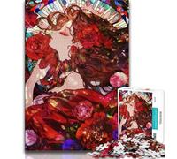 Puzzle da 1000 pezzi con ragazze anime giapponesi per adulti e adolescenti, aiuta il cervello ad allenare i giocattoli avvincenti per coltivare la pazienza, un'opera d'arte (75x50cm)