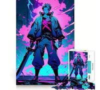 Puzzle da 1000 pezzi con ragazzo anime che impugna una grande spada,ideale per stimolare la concentrazione e creare un'attività divertente e di condivisione con i propri cari (38x26cm)