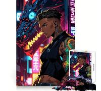 Puzzle da 1000 pezzi con ragazzo cyborg cyberpunk anime, ideale per adulti, regalo che stimola l'intelletto, stimola il divertimento e rilassa l'hobby Bordi precisi, regalo memorabile (50x75cm)