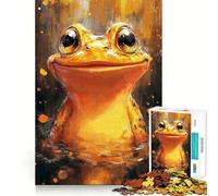 Puzzle da 1000 pezzi con rana sorridente per ragazzi, gioco di logica, passatempo rilassante, taglio perfetto, regalo classico 50x75cm