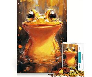 Puzzle da 1000 pezzi con rana sorridente per ragazzi, gioco di logica, passatempo rilassante, taglio perfetto, regalo classico 50x75cm