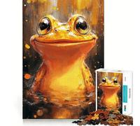 Puzzle da 1000 pezzi con rana sorridente per ragazzi, gioco stimolante per il pensiero creativo, divertimento rilassante, taglio preciso, regalo di Natale 38x52cm