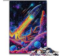 Puzzle da 1000 pezzi con razzi colorati per adulti e adolescenti, antistress, per ammazzare il tempo durante le vacanze e migliorare l'amore tra coppie (50x75cm)