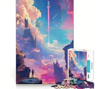 Puzzle da 1000 pezzi con razzo spaziale per adulti e ragazzi, gioco di logica per il tempo libero, bordi precisi, decorazione da parete 38x52cm