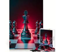 Puzzle da 1000 pezzi con re degli scacchi circondato da pedoni, ideale per ragazzi, stimola la capacità di ragionamento, offre un divertimento leggero e presenta bordi netti Regalo perfetto (38x26cm)