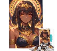 Puzzle da 1000 pezzi con regina egizia anime e gioielli dorati Un gioco avvincente per coltivare la pazienza ideale per divertirsi in famiglia e come regalo di compleanno (dimensioni 38x52cm)