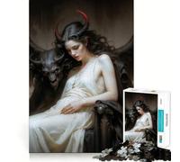 Puzzle da 1000 pezzi con Regina Lilith, Demone e Gargoyle per adolescenti, gioco di logica e abilità, morbido, rilassante, taglio preciso, regalo prezioso (38x26cm)
